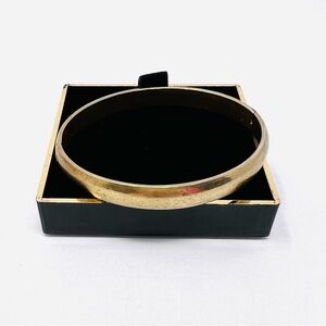 Vintage Sterling Silver Gold Plated Hinge Cuff Bracelet marked 925